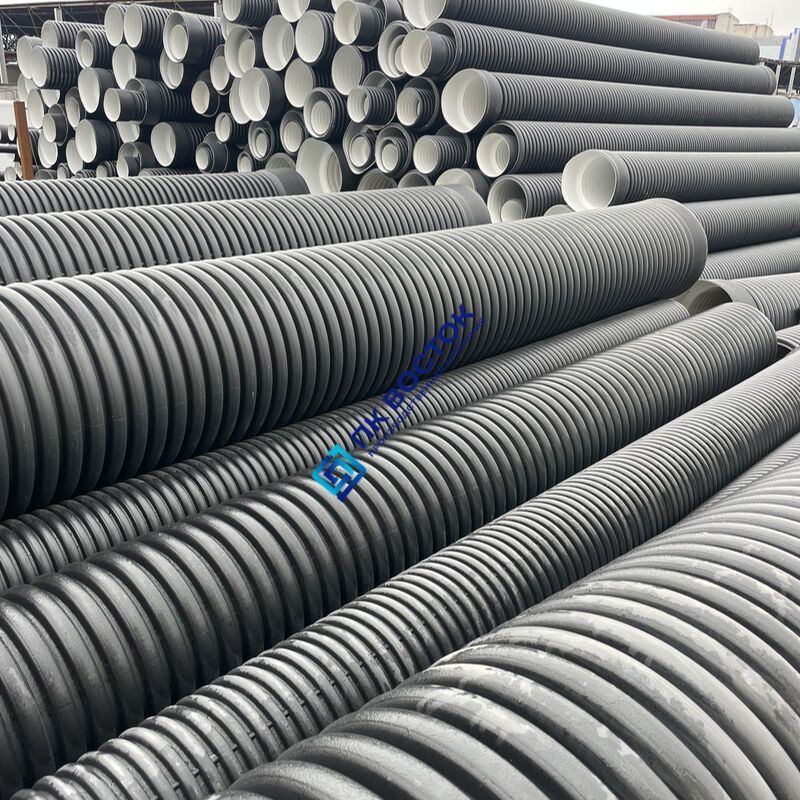 Труба пэ канализационная 400/343 SN6 гофрированная двухслойная